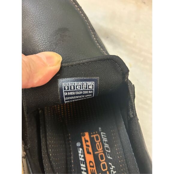 Skechers relaxed Fit Air-cooled memory foam loafers men’s 9 black - Picture 8 of 8